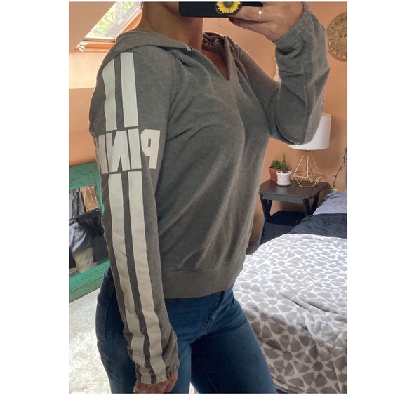PINK Victoria's Secret Tops - VS PINK hooded sweatshirt